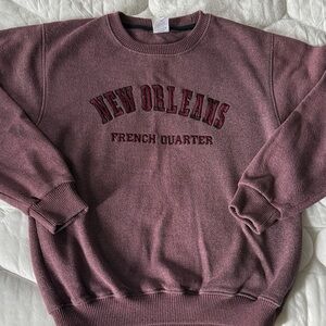 New Orleans French Quarter Maroon Sweater